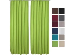 Beautissu Amelie TK Vorhang mit Kräuselband 140x245cm 2tlg