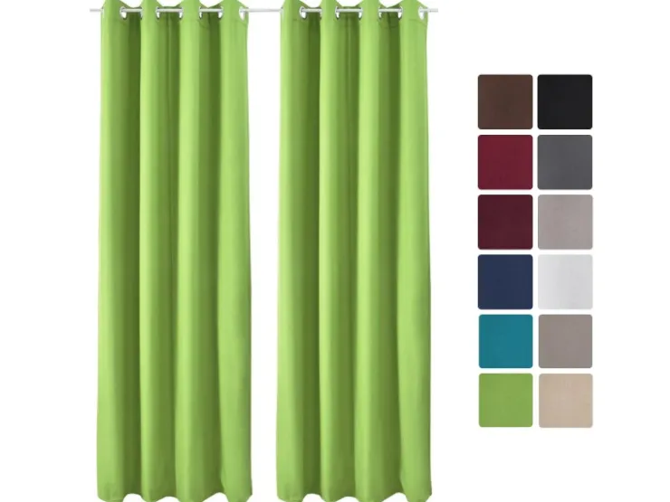 Beautissu Amelie TO Vorhang mit Öse 140x245cm 2tlg