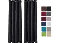 Beautissu Amelie TO Vorhang mit Öse 140x245cm 2tlg* Türvorhänge