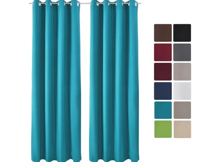 Beautissu Amelie TO Vorhang mit Öse 140x245cm 2tlg
