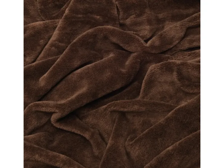 Beautissu Aurelia Decke 150x200cm Dunkelbraun