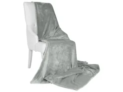 Beautissu Aurelia Decke 220x240cm Hellgrau