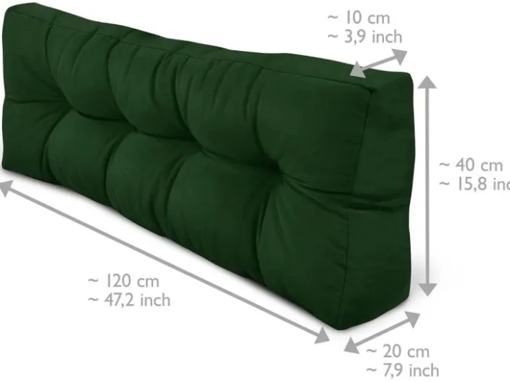 Beautissu ECO Style Palettenkissen Sitz 120x80x15cm + Rücken 1tlg* Kissen