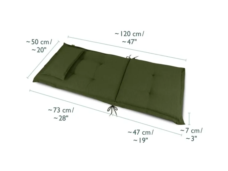 Beautissu HighLux HL Hochlehner 120x52x7cm 4tlg