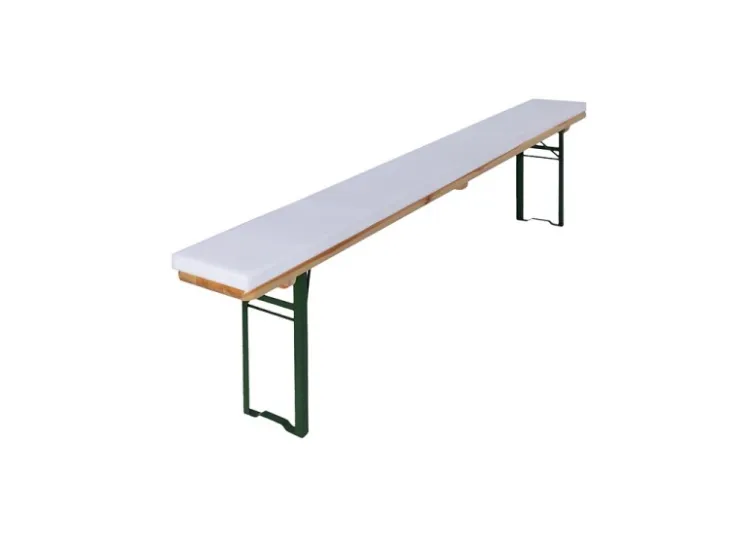 Beautissu Konstanz Schaumstoffrohling für Bierbank 4x25x220cm Weiß 2tlg