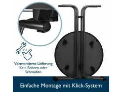 Beautissu Sylt Stehtisch Ø 80cm Grau mit Premium Stehtischhusse Ø 80cm* Tische