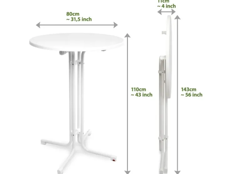 Beautissu Sylt Stehtisch Ø 80 cm