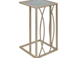Beistelltisch Blush Bordeaux Eckig 54 cm x 30 cm x 30 cm Gold