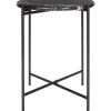 Beistelltisch mit Marmorplatte Midnight Mystery Ø 43 cm H: 50 cm Schwarz* Tische