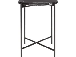 Beistelltisch mit Marmorplatte Midnight Mystery Ø 43 cm H: 50 cm Schwarz* Tische