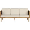 Beliani Gartensofa Heller Holzfarbton Beige 65x179x76* Sofas