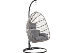 Beliani Hängesessel Schwarz 97x97x199* Sessel