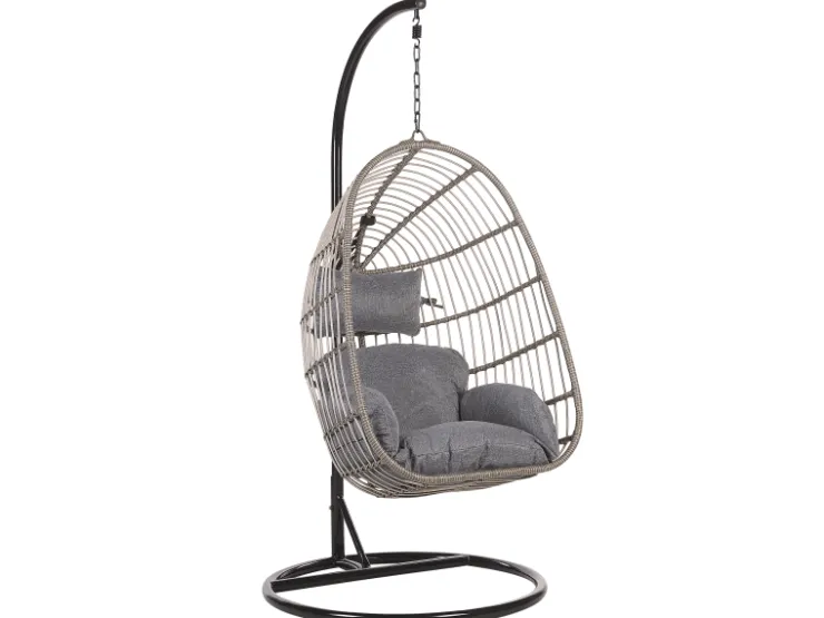 Beliani Hängesessel Schwarz 97x97x199* Sessel