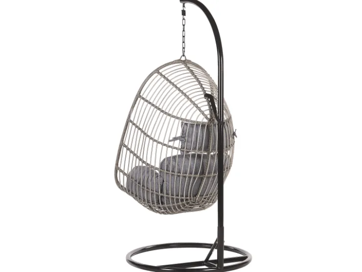 Beliani Hängesessel Schwarz 97x97x199* Sessel