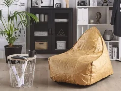 Beliani Sitzsack DROP Gold 75x63x73