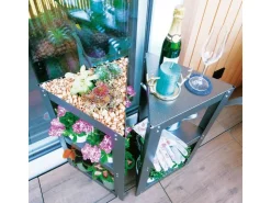 Bellissa Pflanzregal Triangolo Dreieckig Anthrazit-Metallic 71cm x 35cm x 35cm* Eckregale
