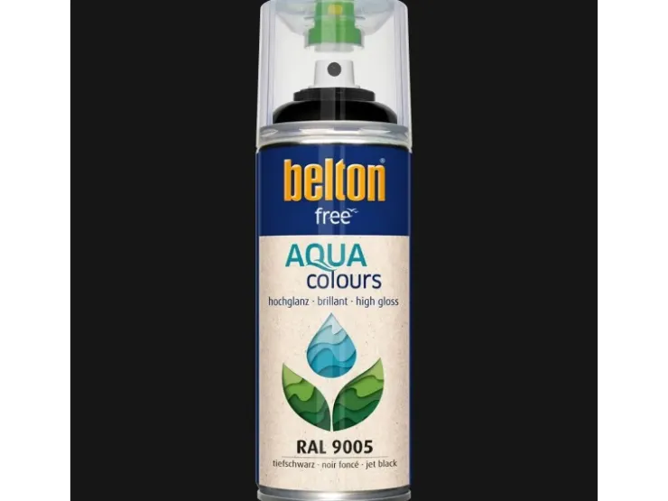 belton Free AQUAcolours Buntlack RAL 9005 hochglänzend 400 ml* Sprühlacke