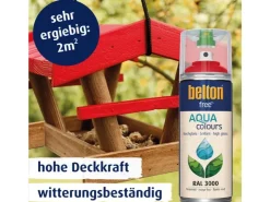 belton Free AQUAcolours Buntlack RAL 3000 hochglänzend 400 ml