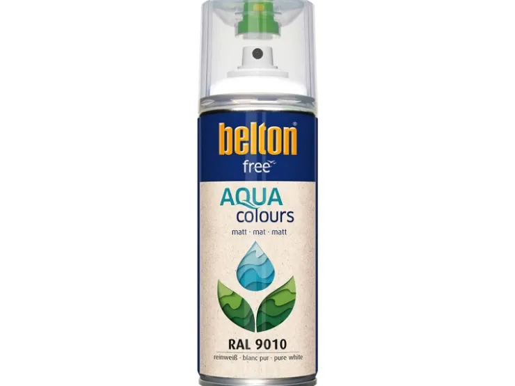 belton Free AQUAcolours Buntlack RAL 9010 matt 400 ml* Sprühlacke|Buntlacke
