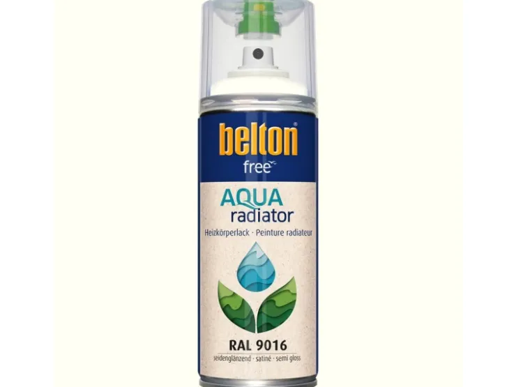 belton Free AQUAradiator Heizkörperlack RAL 9016 Weiß seidenglänzend 400 ml