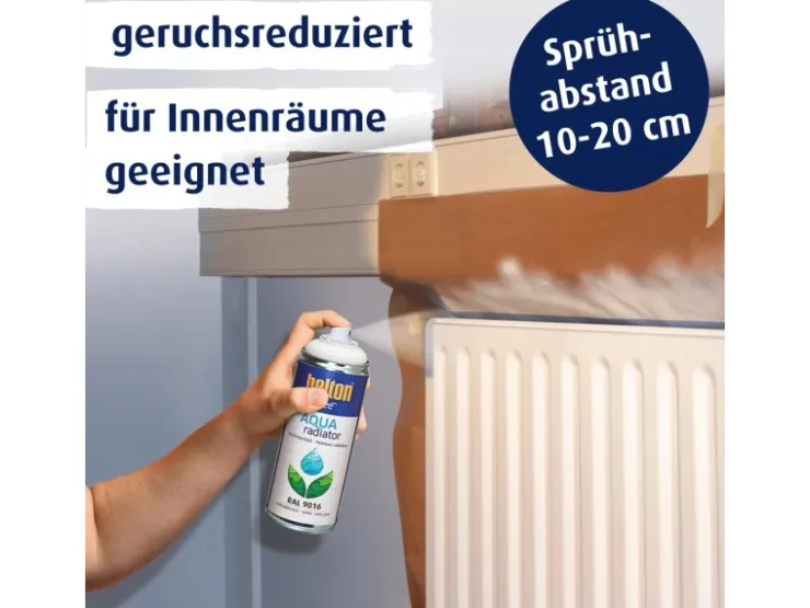 belton Free AQUAradiator Heizkörperlack RAL 9016 Weiß seidenglänzend 400 ml