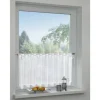 Bennetti Bistrogardine Voile mit Silberdruck Weiß 45 x 140 cm* Vitrinen
