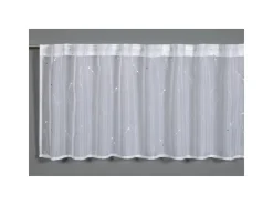 Bennetti Bistrogardine Voile mit Silberdruck Weiß 45 x 140 cm* Vitrinen