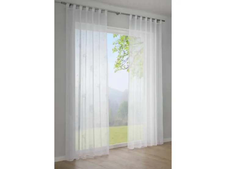 Bennetti Schlaufenschal Voile-Flock Weiß 140 x 245 cm