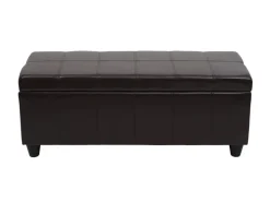 BERLINLODGE Aufbewahrungs-Truhe Lars 45x114x45cm Kunstleder