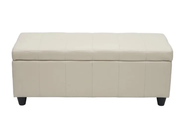 BERLINLODGE Aufbewahrungs-Truhe Lars 45x114x45cm Kunstleder* Aufbewahrung