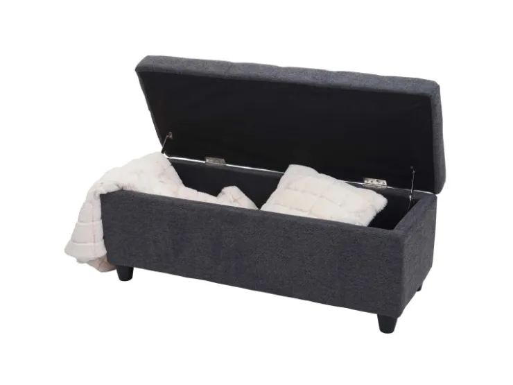 BERLINLODGE Aufbewahrungs-Truhe Lars 45x114x45cm Stoff/Textil* Aufbewahrung