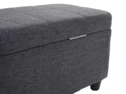 BERLINLODGE Aufbewahrungs-Truhe Lars 45x114x45cm Stoff/Textil* Aufbewahrung
