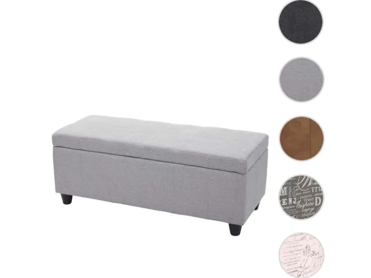 BERLINLODGE Aufbewahrungs-Truhe Lars 45x114x45cm Stoff/Textil* Aufbewahrung