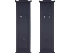 BERLINLODGE Garderobe 2er-Set 109x28x5,5cm Wandhaken Holz Lackiert* Garderoben