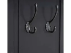 BERLINLODGE Garderobe 2er-Set 109x28x5,5cm Wandhaken Holz Lackiert* Garderoben