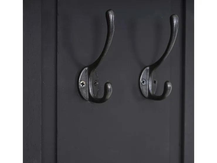 BERLINLODGE Garderobe 2er-Set 109x28x5,5cm Wandhaken Holz Lackiert* Garderoben
