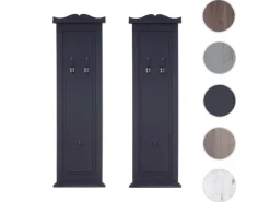 BERLINLODGE Garderobe 2er-Set 109x28x5,5cm Wandhaken Holz Lackiert* Garderoben