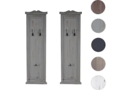 BERLINLODGE Garderobe 2er-Set 109x28x5,5cm Wandhaken Holz Shabby* Garderoben