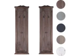 BERLINLODGE Garderobe 2er-Set 109x28x5,5cm Wandhaken Holz Shabby* Garderoben