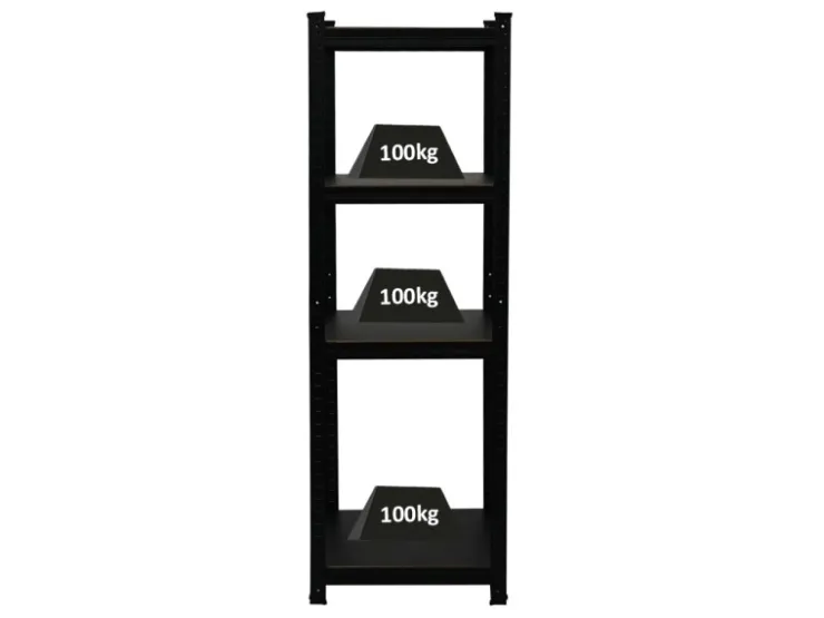 BERLINLODGE Mega Deal 5x Wohnregal Ragnar HxBxT 150x45x45cm Fachlast 100kg Matt Shwarz Bücherregal Standregal Büroregal für Wohnzimmer* Büroregale