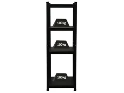 BERLINLODGE Mega Deal 2x Wohnregal Ragnar HxBxT 150x45x45cm Fachlast 100kg Matt Shwarz Bücherregal Standregal Büroregal für Wohnzimmer* Büroregale