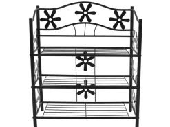 BERLINLODGE Regal Metall Bücherregal Schuhregal Standregal HxBxT 70x60x30cm 3 Böden Höhe 70cm* Regale Schwarz|Bücherregale