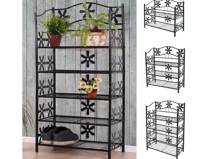 BERLINLODGE Regal Metall Bücherregal Schuhregal Standregal HxBxT 70x60x30cm 3 Böden Höhe 70cm* Regale Schwarz|Bücherregale