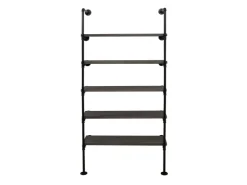 BERLINLODGE Standregal HxBxT 165x80x28cm Industriedesign Holz Metall Wohnregal Bücherregal Ablageregal