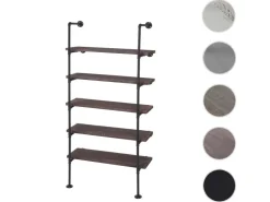 BERLINLODGE Standregal HxBxT 165x80x28cm Industriedesign Holz Metall Wohnregal Bücherregal Ablageregal