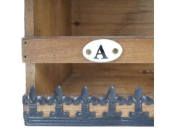 BERLINLODGE Wandregal HxBxT 71x18x16cm Tanne Holz Massiv Vintage Shabby-Look Hängeregal Regal