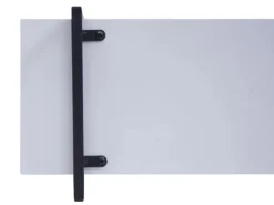 BERLINLODGE Wandregal HxBxT 60x60x18cm 3 Regalböden Massiv-Holz Industrial Weiß Hängeregal Schweberegal* Schweberegale