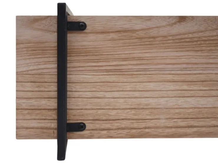 BERLINLODGE Wandregal HxBxT 60x60x18cm 3 Regalböden Massiv-Holz Industrial Hängeregal Schweberegal* Schweberegale|Holzregale