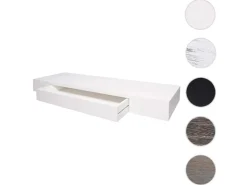 BERLINLODGE Wandregal HxBxT 8x80x25cm Schweberegal Wandboard Hängeregal Regal Schublade Massiv-Holz Shabby* Schweberegale|Holzregale