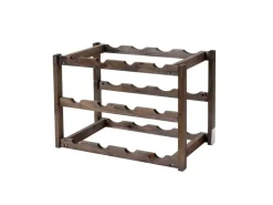 BERLINLODGE Weinregal Für 12 Flaschen HxBxT 30x42x26cm Tanne 3 Böden 1 Stück Flaschenregal Weinständer Weinhalter* Weitere Regale|Flaschenregale